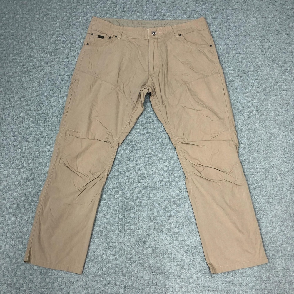Kuhl Pants Mens 38x30 Khaki Hiking Stretch Vented Crotch Knee Outdoor 5131 Norm